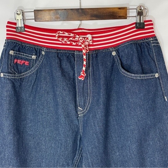 Pepe Jeans London Drawtring Straight Leg Crop Jean - Picture 3 of 12